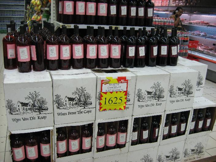 SA wine on sale in Lagos