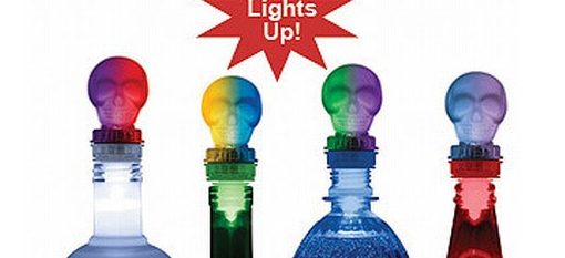 Lighted Skull Bottle Toppers photo