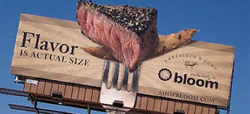 Billboard Smells Like A Steak photo
