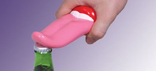 Tongue bottle opener that talks! photo