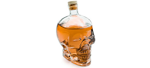 Glass skull decanter photo