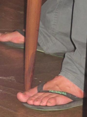 Feet of the master chef
