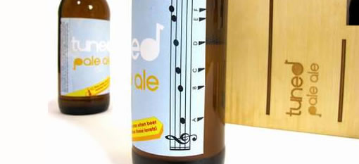 Musical Beer Bottle Design photo