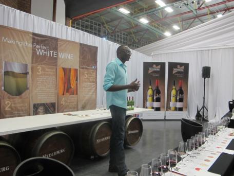 Tariro, white winemaker at Nederburg, does Soweto