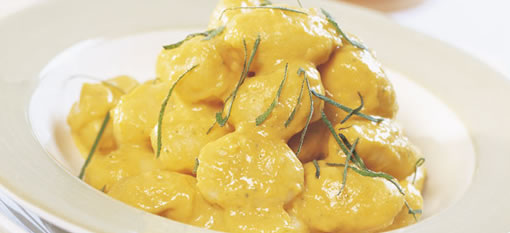 Gnocchi with caramelised pumpkin and sage sauce photo
