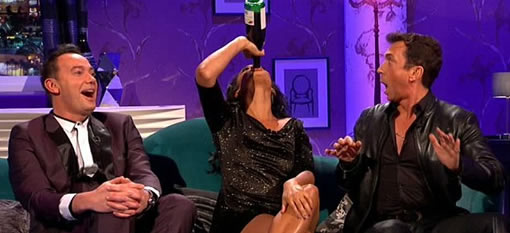 Strictly Come Dancing Judge Downs Bottle of Wine on Chat Show photo