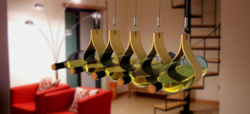 The hanging wine rack photo