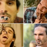 The man who eats live animals photo