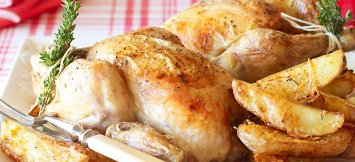 Roast chicken with citrus stuffing with Leopard`s Leap Family Collection Chenin Blanc photo