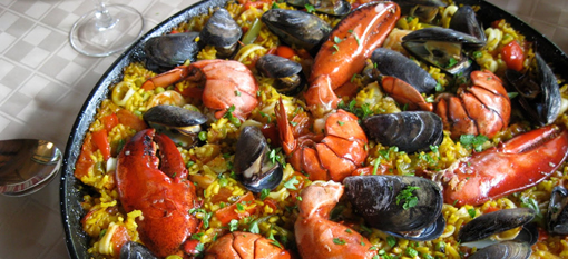 Seafood paella for Mother`s Day photo