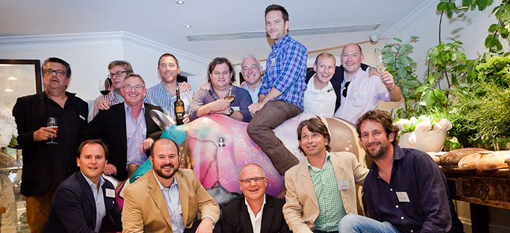 South African Winemakers, and their Team Mascot, WINO the RHINO,  Sell-out a very successful first UK tour photo