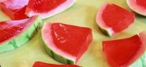 Watermelon Slice Jello Shots photo