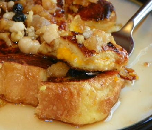 Cheddar French Toast With Dried Fruit Syrup photo