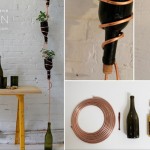 Make your own hanging herb garden with a wine bottle photo