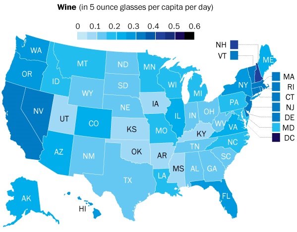 Where the biggest wine drinkers live in the U.S. photo