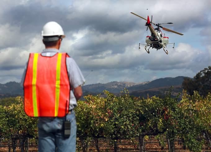 Drones could become familiar sight over Wine Country vineyards photo