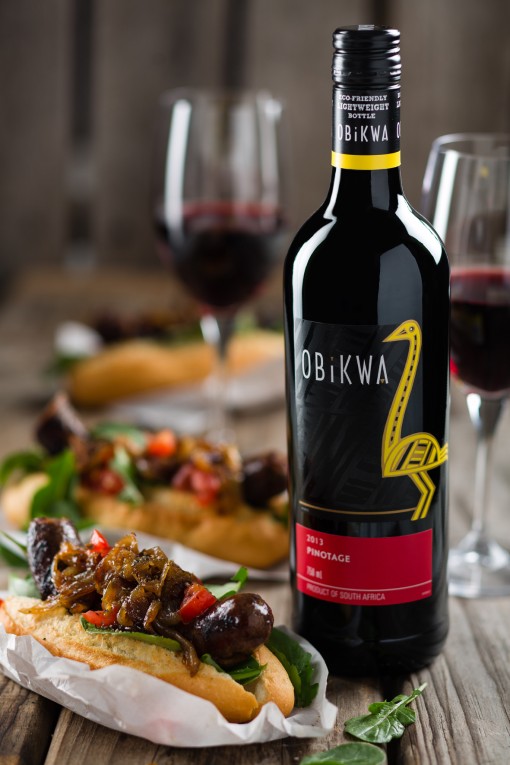 Gourmet Boerie Roll paired with OBIKWA Pinotage photo