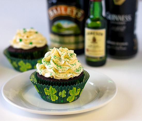 Guinness, Whiskey and Irish Cream Cupcakes photo