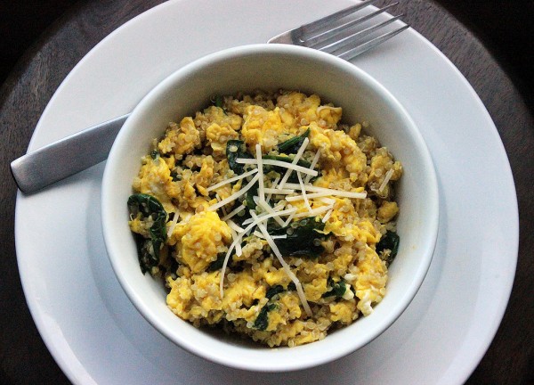 Quinoa and Egg Scramble With Spinach photo