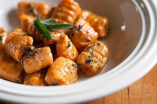Sweet potato gnocchi with sage butter photo