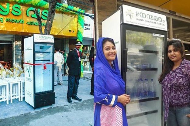 A Restaurant Put A Fridge Out Front So Hungry People Can Grab Leftovers photo