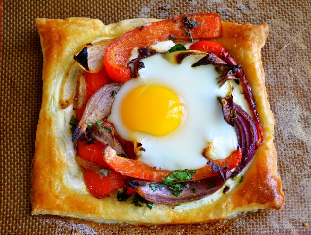 Red Pepper and Baked Egg Galettes photo