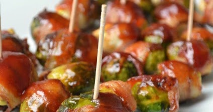 BBQ Bacon-Wrapped Brussels Sprouts photo