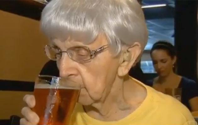 103-year-old Woman says drinking beer is the secret to long life photo