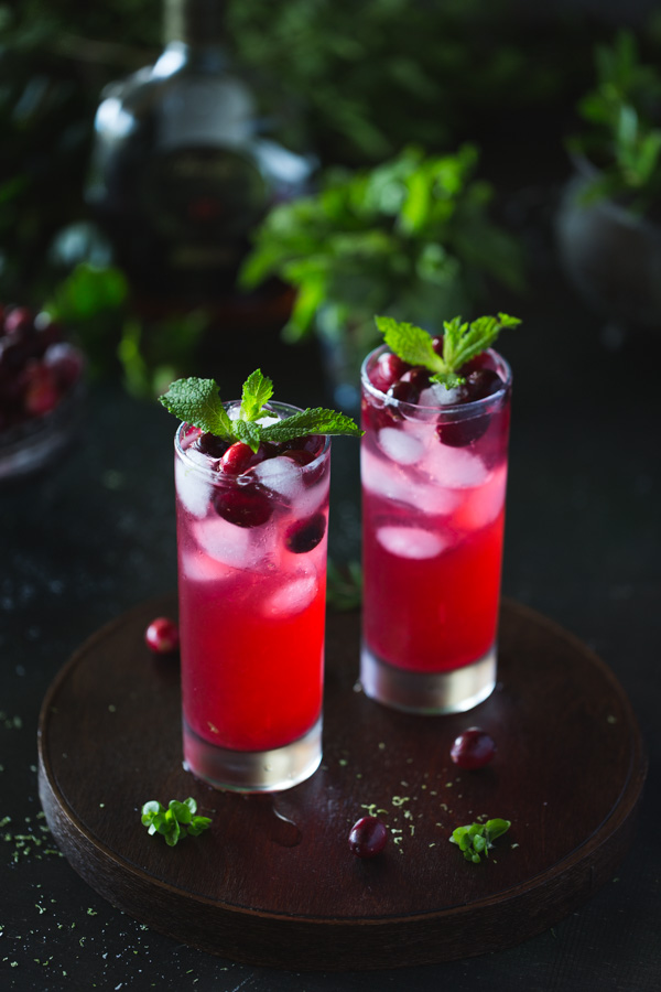 Cranberry and Mint Rum Punch photo