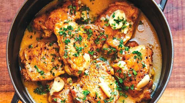 Chicken With Champagne and 40 Cloves of Garlic photo