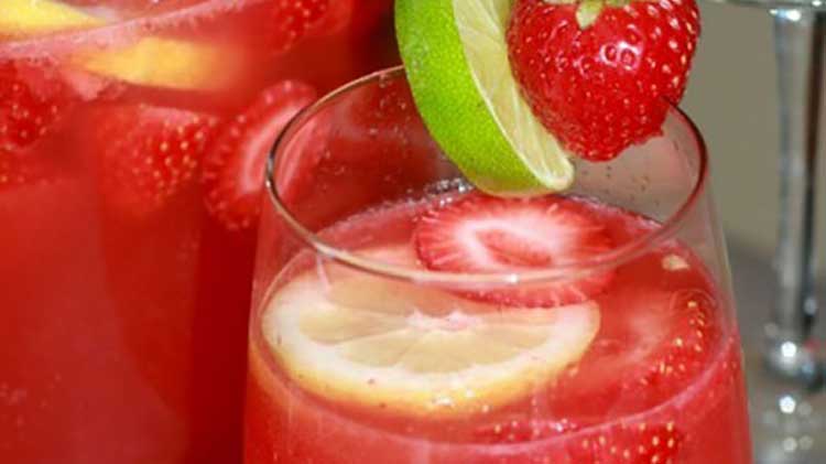 Strawberry Limeade Rum Punch Recipe photo