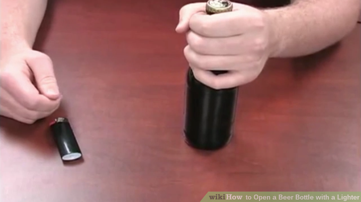 How to Open a Beer Bottle with a Lighter photo