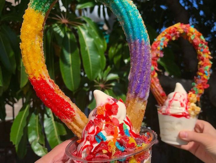 The Next Big Food Thing Is Topping Your Ice Cream With A Rainbow Churro photo