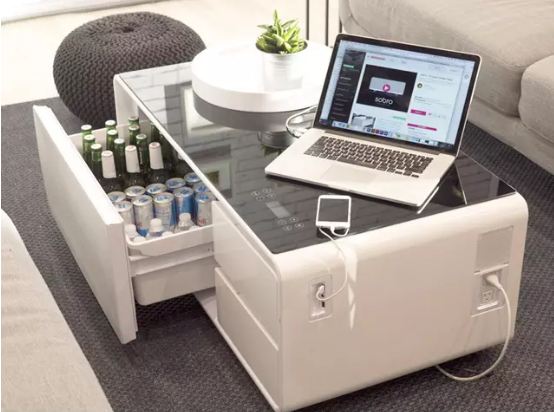 This Smart Coffee Table Comes With A  Built In Fridge photo