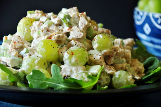 Grape and Chicken Salad with Perdeberg The Ploughman White Blend photo
