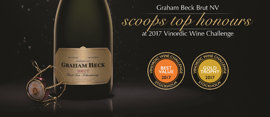 Graham Beck Brut NV scopes top honours at 2017 Vinordic Wine Challenge photo