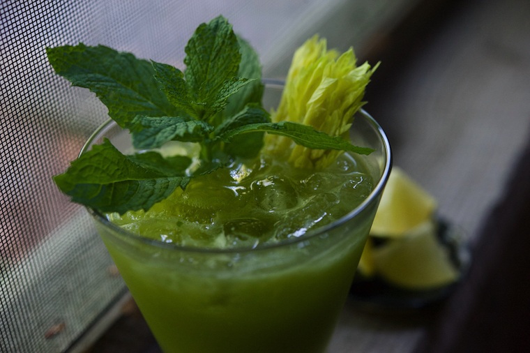 Bison Grass Vodka With Green Juice Recipe photo