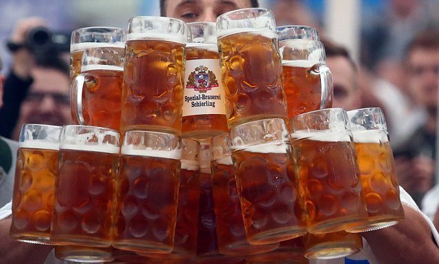 German Barman Breaks World Record After Carrying 27 Litres Of Beer photo