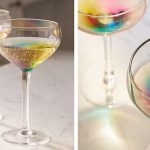Enchanting Champagne Glasses Turn Your Bubbly Into A Swirling Rainbow photo