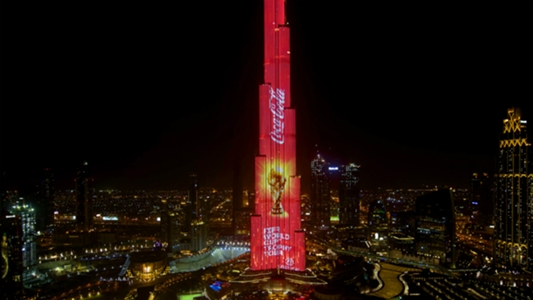 Video: Coca-cola Trophy Tour Lights Up Burj Khalifa photo