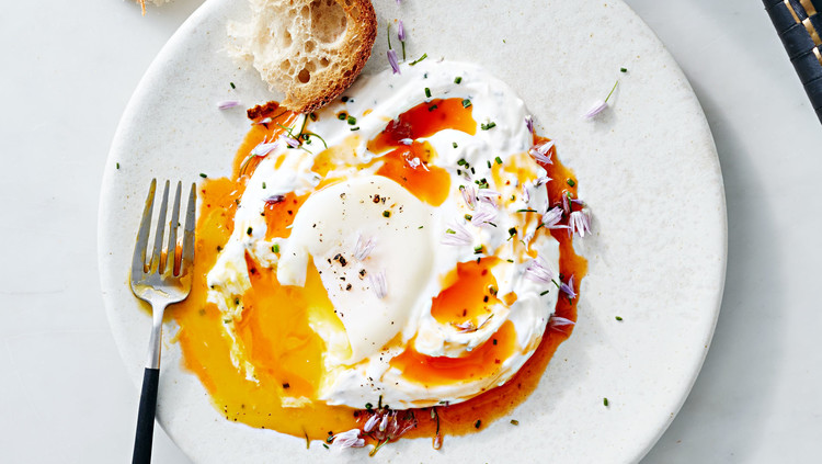 Poached Eggs with Yogurt and Spicy Butter photo