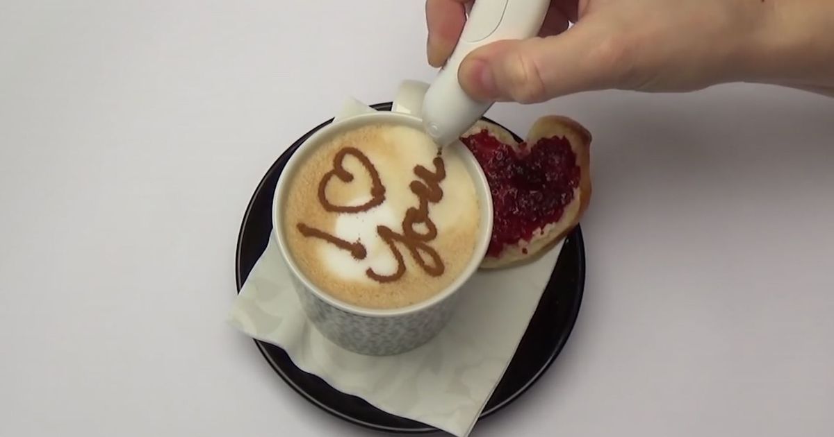 Make Instagram-worthy Latte Art With This Electric Spice Pen photo