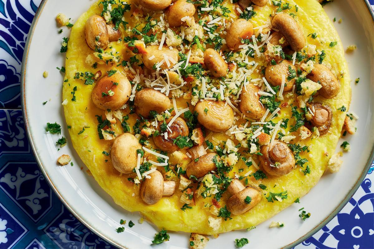 Mushroom Omelette With A Mediterranean Twist photo