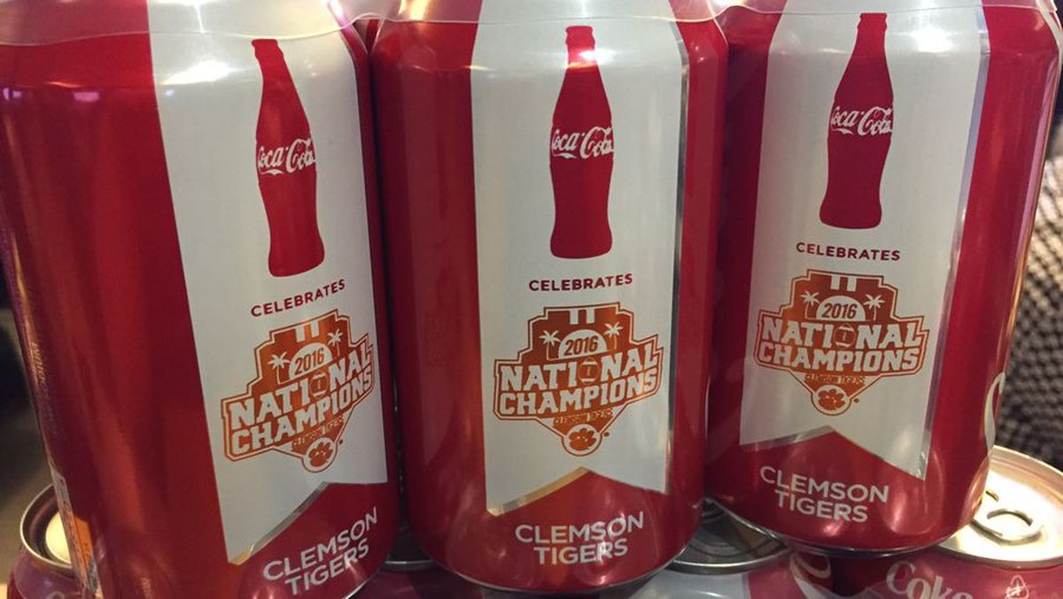 Coca-cola Unveils Commemorative Clemson Championship Cans photo