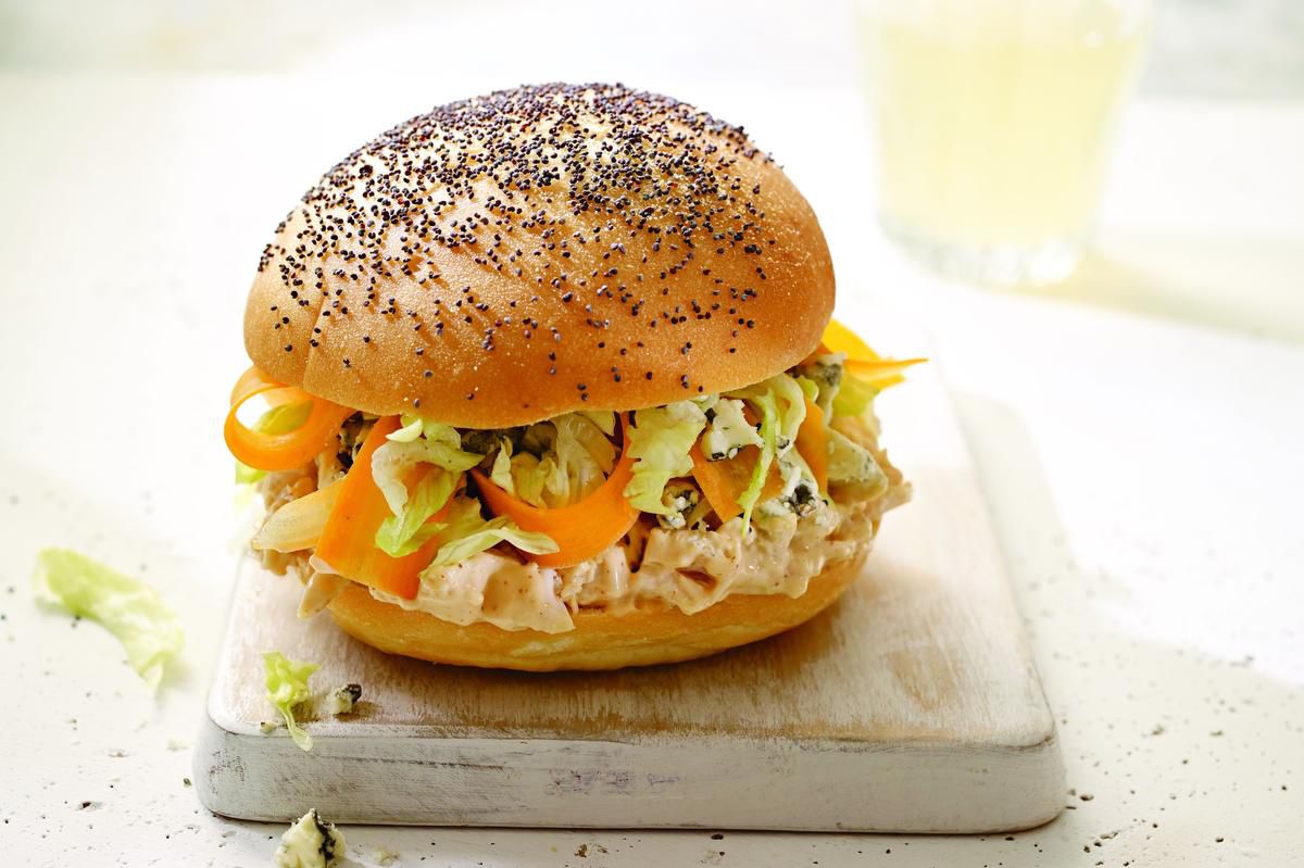 Bbq Chicken And Blue Cheese Sandwiches photo