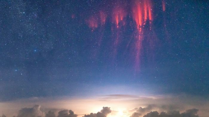 Rare Atmospheric Sprite Lightning Captured On Camera In Spectacular Display photo