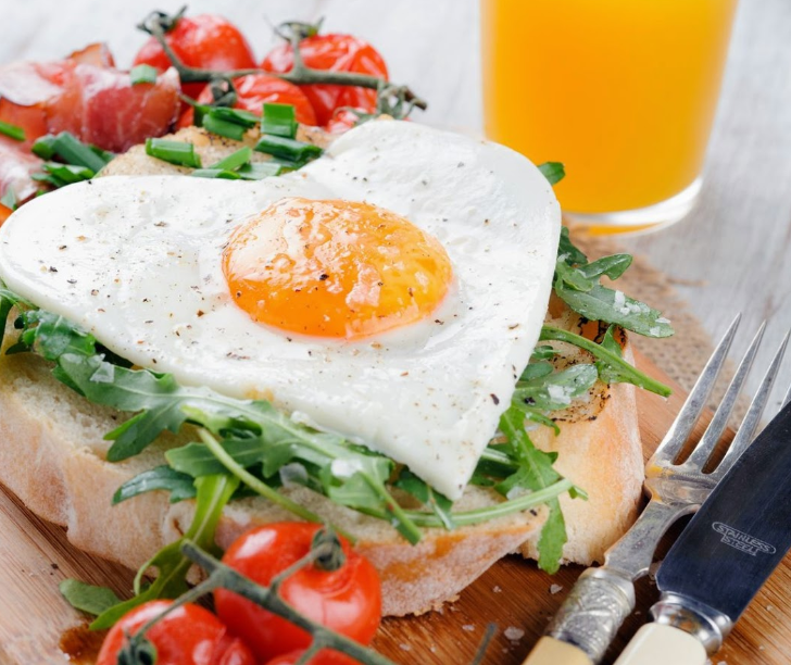Heart-Shaped Egg Breakfast photo