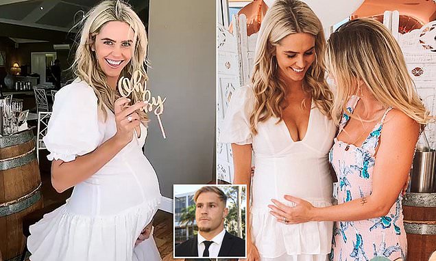 Wags Support Jack De Belin’s Pregnant Girlfriend At Baby Shower photo