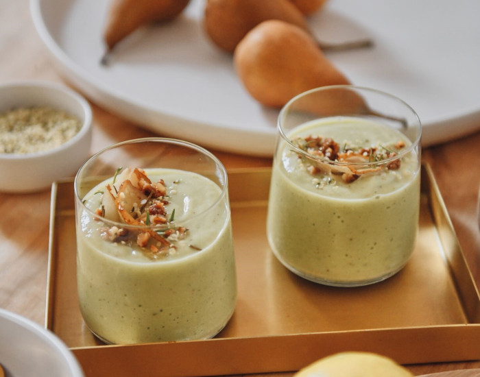 Boost Your Immune System With This Healthy Poached Pear & Rosemary Smoothie [recipe] photo