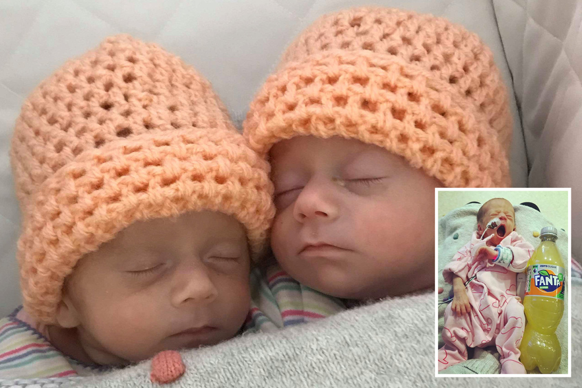 Premature Twins Born Same Size As Bottle Of Fanta Allowed Home After Six Weeks In Intensive Care photo